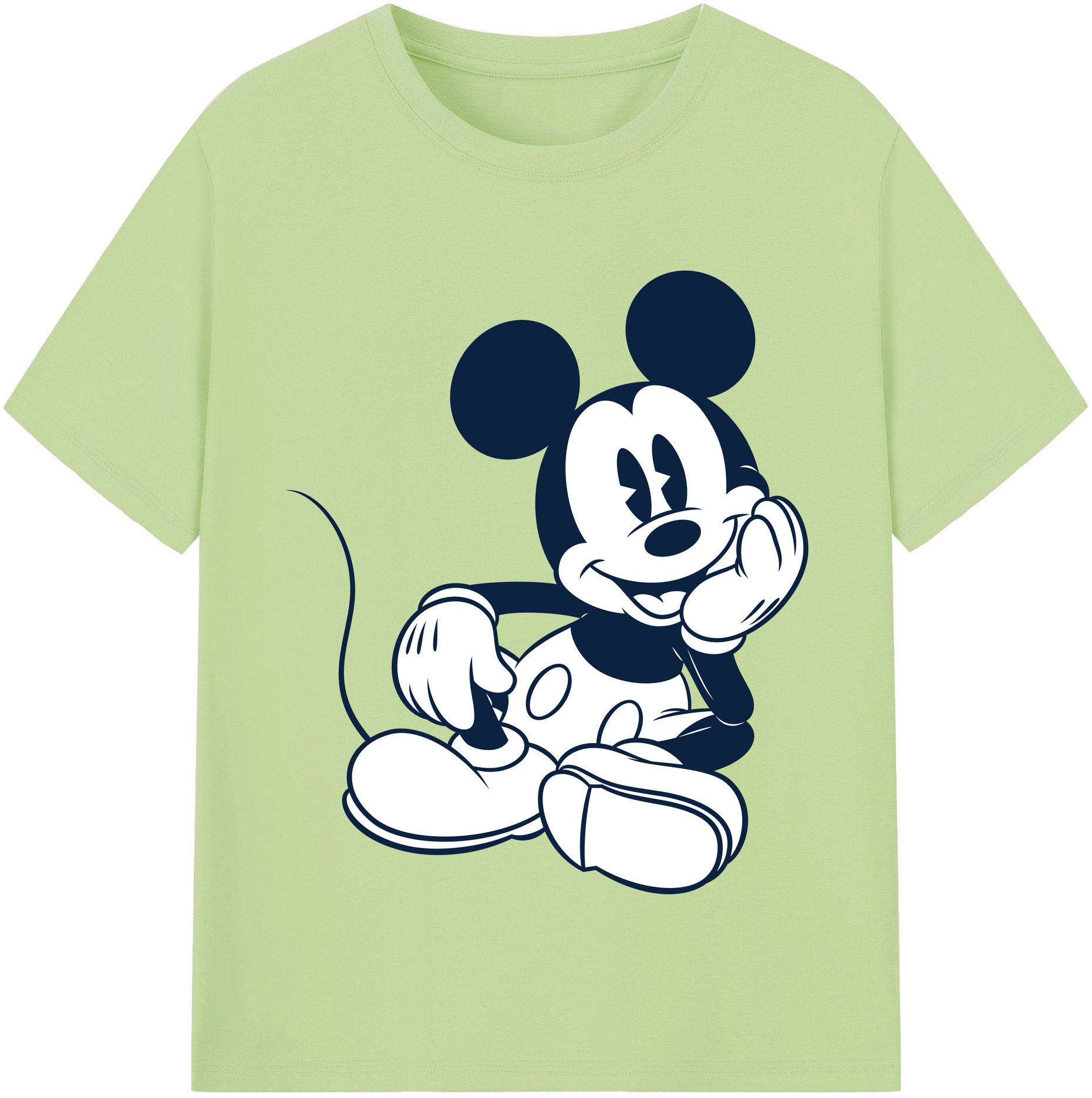 （画像用） ミッキーマウス Mickey Mouse 綿100％半袖Tシャツ（フロントプリント）